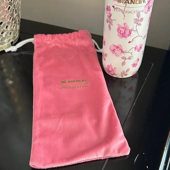 Stanley Pink and White Floral Accent Vase - Picture 4 of 5